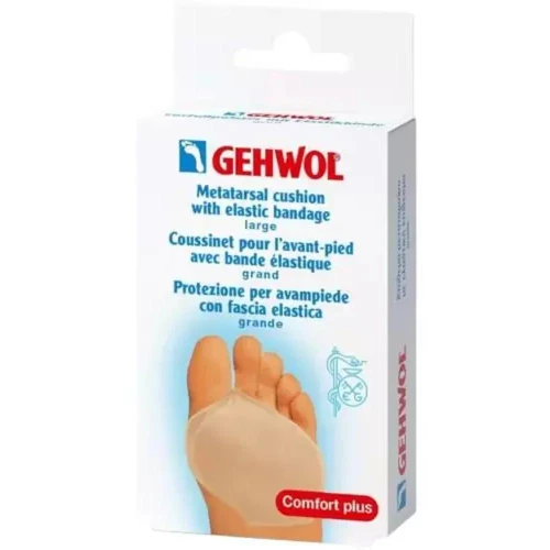 Gehwol Poduszka przeciwuciskowa do przedstopia z elastyczną opaską, duża, 1 sztuka - zapewnia ochronę stopy i komfort chodzenia