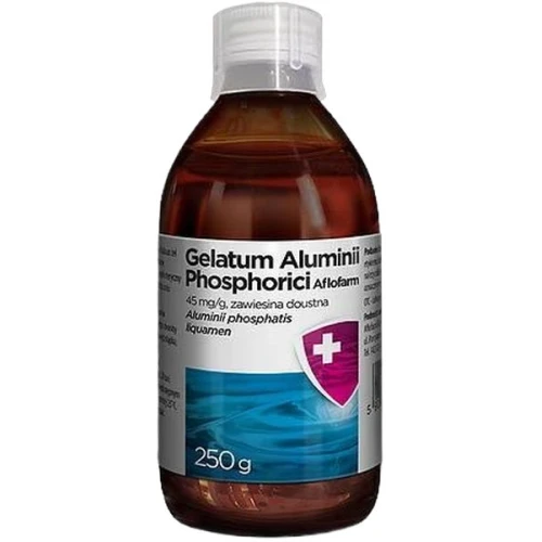 Gelatum Aluminii Phosphorici Aflofarm 45 mg/g Zawiesina doustna, 250 g - Lek na nadkwasotę