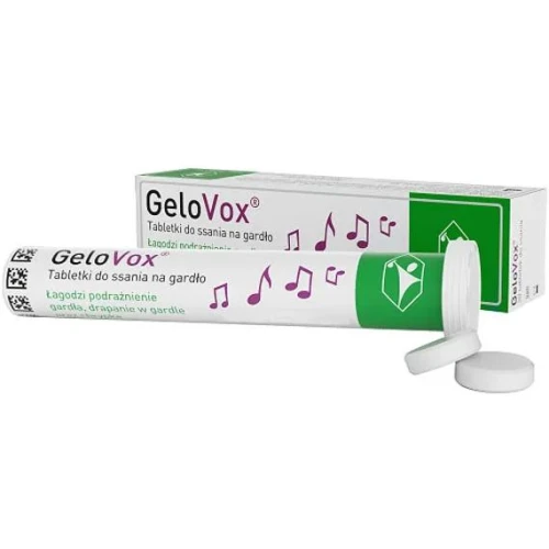 GeloVox Czarny Bez, 20 tabletek do ssania - Łagodzą podrażnienie i drapanie w gardle