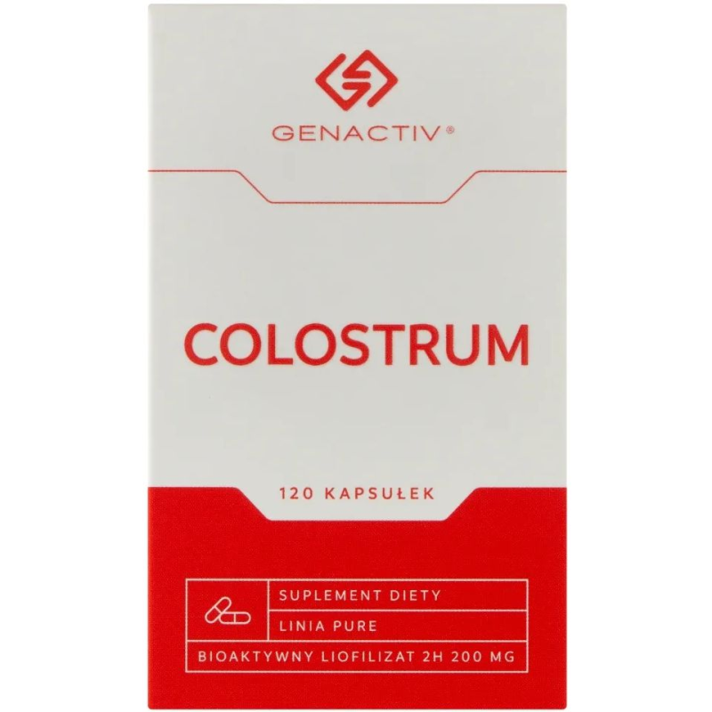 Genactiv Colostrum, 120 kapsułek - Wspiera jelita i odporność