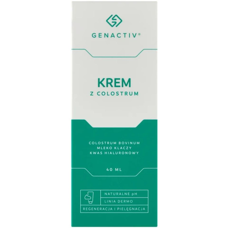 Genactiv Krem z Colostrum Regeneracja i pielęgnacja, 40 ml - Intensywna regeneracja i pielęgnacja skóry