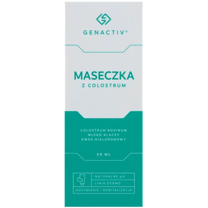 Genactiv Maseczka z Colostrum Odżywienie i rewitalizacja, 50 ml - Rozwiązanie dla skóry potrzebującej odżywienia i rewitalizacji