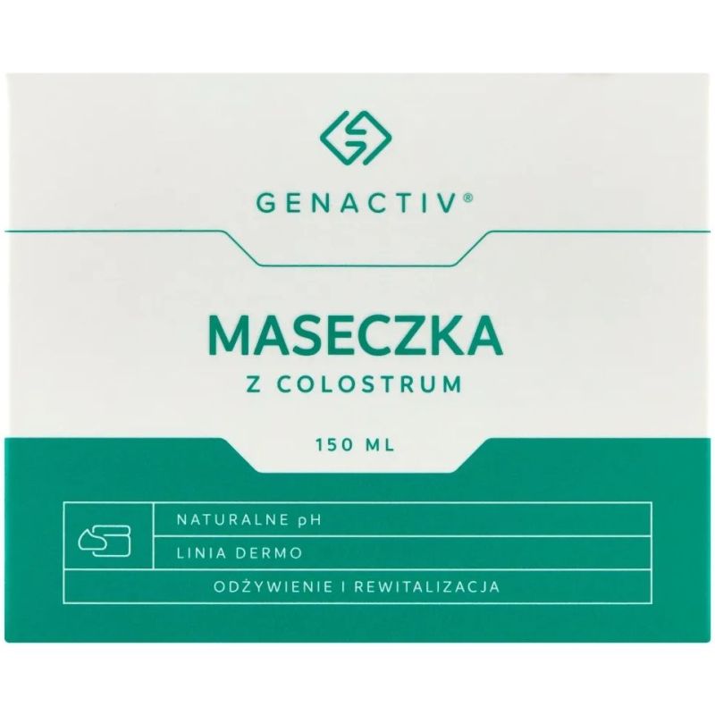 Genactiv Maseczka z Colostrum Odżywienie i rewitalizacja, 150 ml - Redukcja zmarszczek, poprawa elastyczności i intensywne nawilżenie