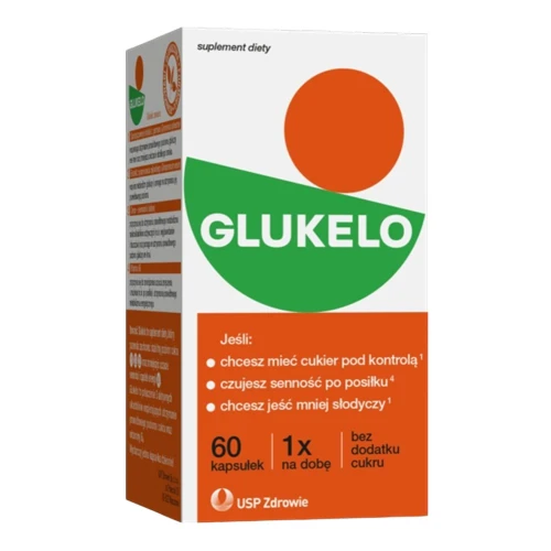 Glukelo, 60 kapsułek - Kapsułki z ekstraktem z liści gurmaru i cynamonowcem