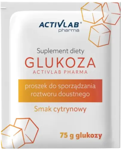 Glukoza Activlab Pharma smak cytrynowy, 75g - Do sporządzania roztworu doustnego w celu wykonania doustnego testu tolerancji glukozy
