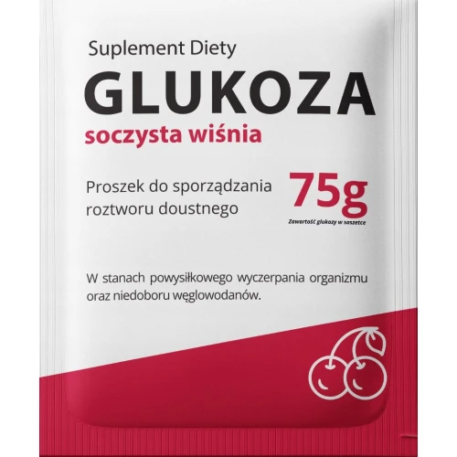 Pharma Dot Glukoza, o smaku  soczystej wiśni, proszek 75 g - Do oznaczania poziomu glukozy we krwi przy doustnym teście obciążenia glukozą