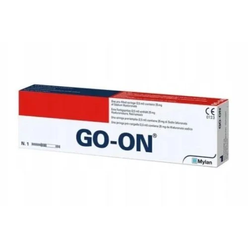 Go-On 10mg/ml Ampułko-strzykawka, 2,5 ml - Wyrób medyczny do wiskosuplementacji stawów z hialuronianem sodu
