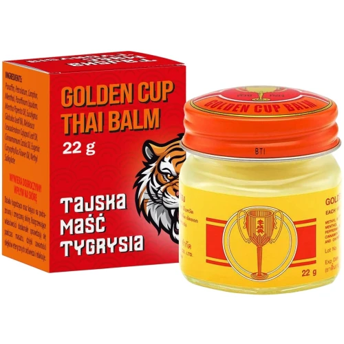 Golden Cup Thai Balm Tajska Maść Tygrysia, 22 g - Tradycyjna receptura z olejkami eterycznymi.