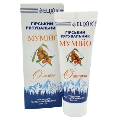 Elixir Górski Ratownik Krem-balsam mumio z rokitnikiem, 75 ml - Regenerująca formuła na podrażnienia i stany zapalne