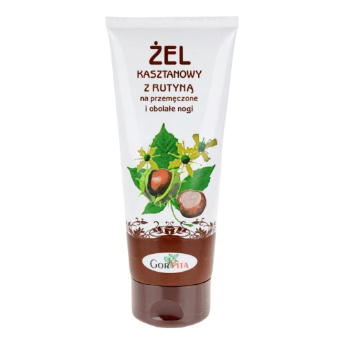 Gorvita Żel Kasztanowy z rutyną, 200 ml - Żel  na zmęczone i obolałe nogi