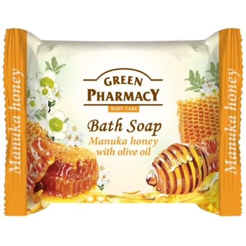 Green Pharmacy Miód Manuka i Olejek z Oliwek Mydło w kostce, 100 g - Odżywienie i regeneracja skóry