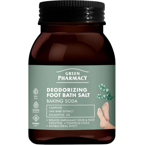 Green Pharmacy Dezodorująca sól do kąpieli stóp, 400 g - Skuteczna ochrona przed nieprzyjemnym zapachem