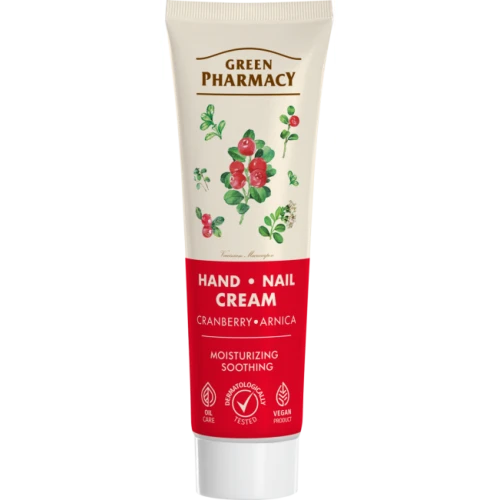 Green Pharmacy Krem do rąk, żurawina i arnika, 100 ml - Kompleksowa pielęgnacja i ochrona dłoni