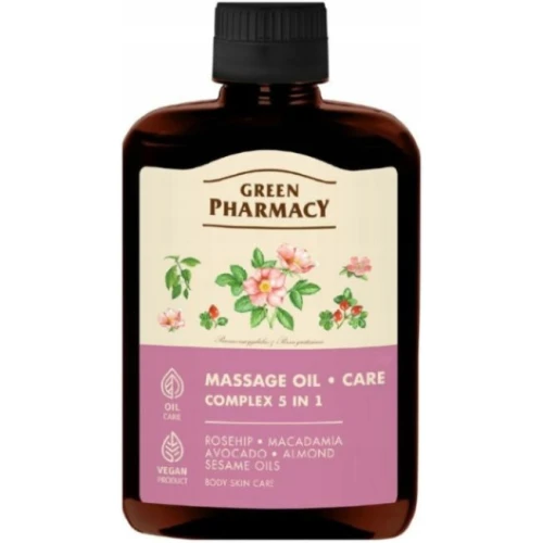 Green Pharmacy Olejek do masażu 5w1, 200 ml - Wielofunkcyjny olejek do masażu i pielęgnacji ciała