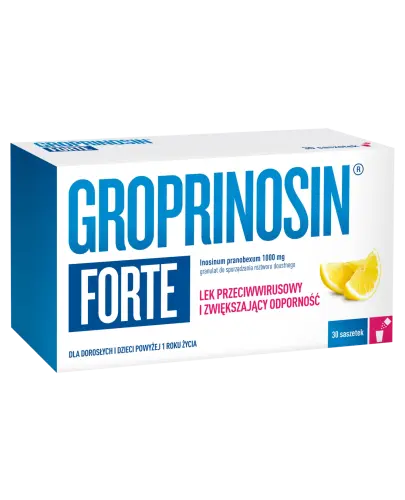 Groprinosin Forte 1000 mg, 30 saszetek - Lek przeciwwirusowy, zwiększający odporność