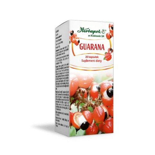 Guarana, 20 kapsułek - Źródło naturalnej kofeiny