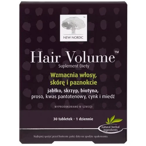 Hair Volume, 30 tabletek - Skrzyp, biotyna, cynk i wyciągi roślinne