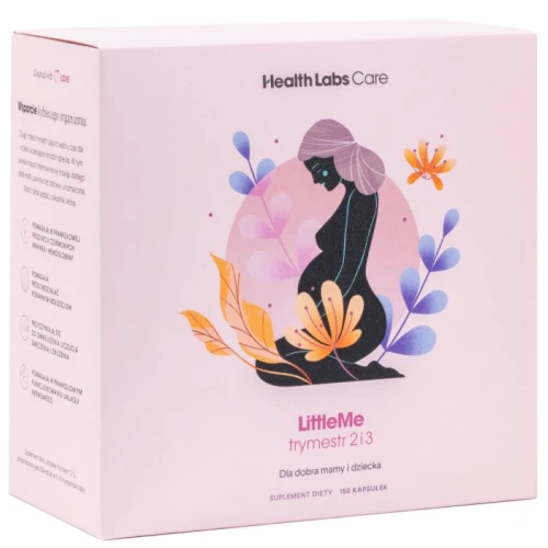 Health Labs Care LittleMe Trymestr 2 I 3, 150 kapsułek - Kompleks witamin i minerałów dla kobiet w ciąży