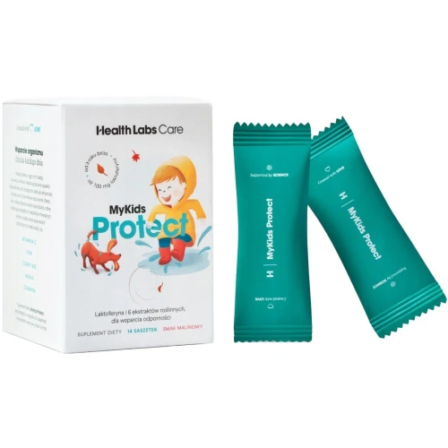Health Labs Care MyKids Protect, 14 saszetek - Suplement diety z laktoferyną, cynkiem i ekstraktami roślinnymi
