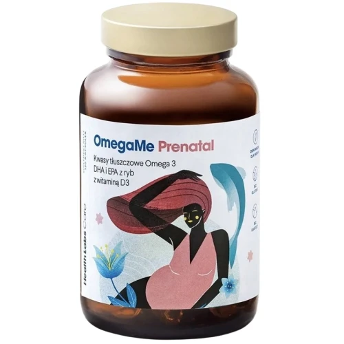 Health Labs Care OmegaMe Prenatal, 60 kapsułek - Kompleks Omega-3 i witamina D dla przyszłych mam