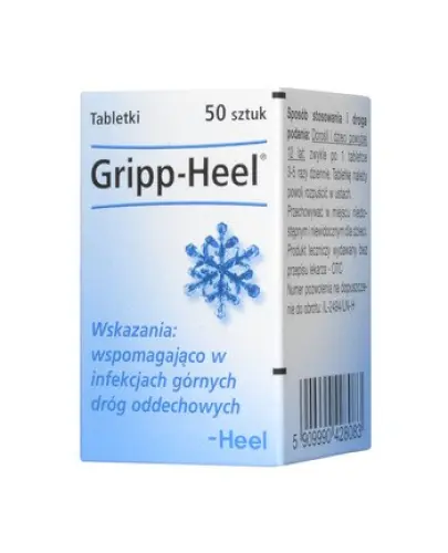 Heel Gripp-Heel, 50 tabletek - Lek homeopatyczny na infekcje dróg oddechowych