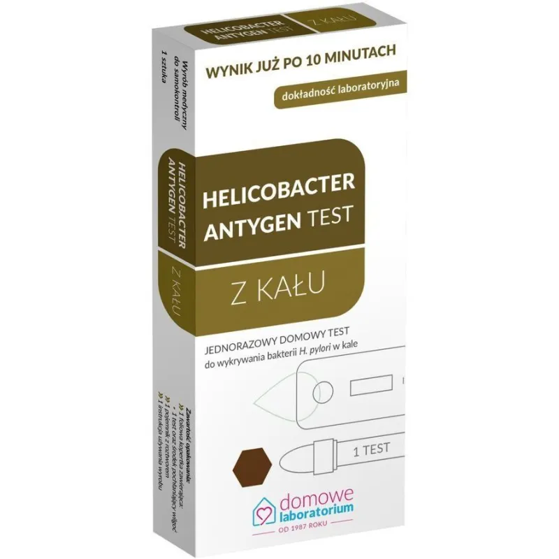 Test Helicobacter Antygen z kału, 1 sztuka - Domowy test z kału na antygen H. pylori