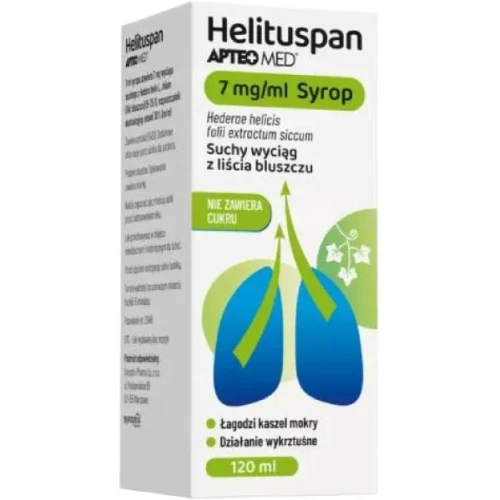 Helituspan Apteo Med 7 mg/ml Syrop, 120 ml - Syrop wykrztuśny