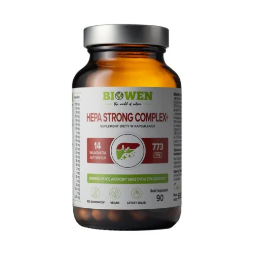 Biowen Hepa Strong Complex+, 90 kapsułek - Kompleks roślinny na wsparcie funkcji wątroby
