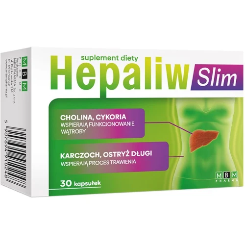 Hepaliw Slim, 30 kapsułek - Kompozycja składników wspierających zdrowie wątroby