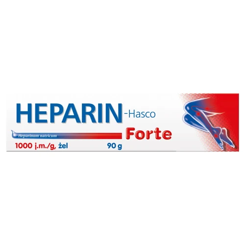 Heparin-Hasco Forte 1000 j.m./g żel, 90 g - Z heparyną, która działa przeciwzakrzepowo i przeciwobrzękowo