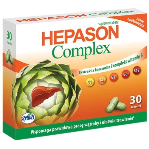 Hepason Complex 30 kapsułek - Ekstrakt z karczocha wspomaga trawienie