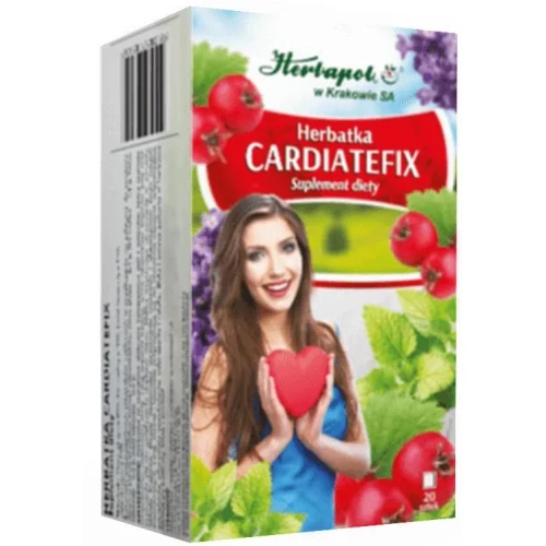 Herbatka Cardiatefix, 20 saszetek - Mieszanka ziół i owoców pomaga zadbać o kondycję serca i prawidłowe krążenie