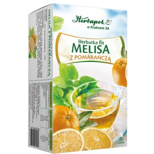 Herbatka Fix Melisa z Pomarańczą, 20 saszetek - Łagodzi objawy stresu