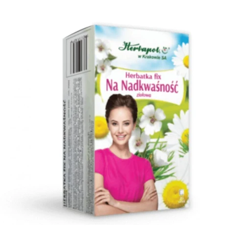 Herbatka Fix Na nadkwaśność, 20 saszetek - Kompozycja składników roślinnych łagodzących dyskomfort trawienny 