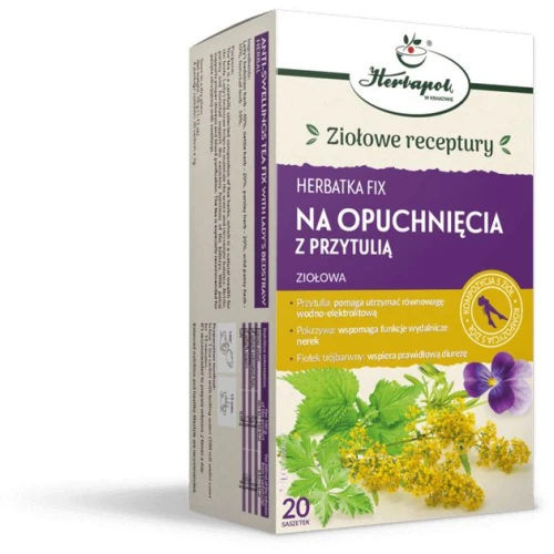 Herbatka Fix Na opuchnięcia z przytulią, 20 saszetek - Herbatka ziołowa na nadmiar wody w organizmie