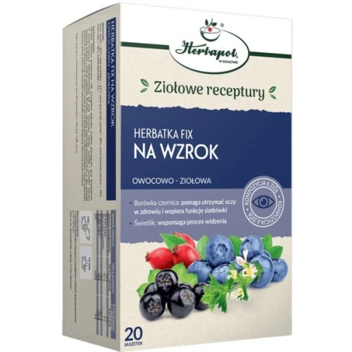 Herbatka  Fix Na Wzrok, 20 saszetek - Kompozycja 6 ziół wspierających zdrowie oczu