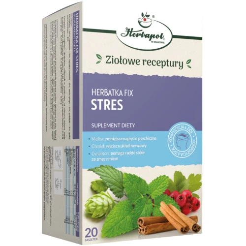 Herbatka Fix Stres, 20 saszetek - Kompozycja ziół łagodzących napięcie nerwowe