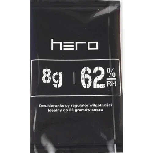 Hero Regulator wilgotności 62%, 8 g  - Gwarantuje precyzyjną i stabilną kontrolę wilgotności suszu 
