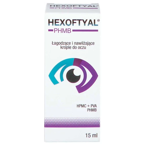 Hexoftyal PHMB, krople do oczu, 15 ml - Łagodzą podrażnienie i pieczenie oczu, nawilżają i chronią powierzchnię oka