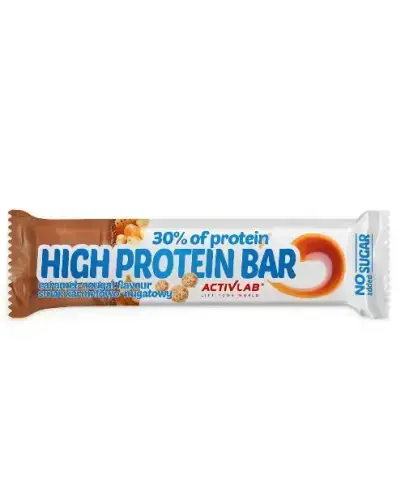 High Protein Bar baton o smaku karmelowo-nugatowym, 46 g - Bez cukru dla osób aktywnych i sportowców
