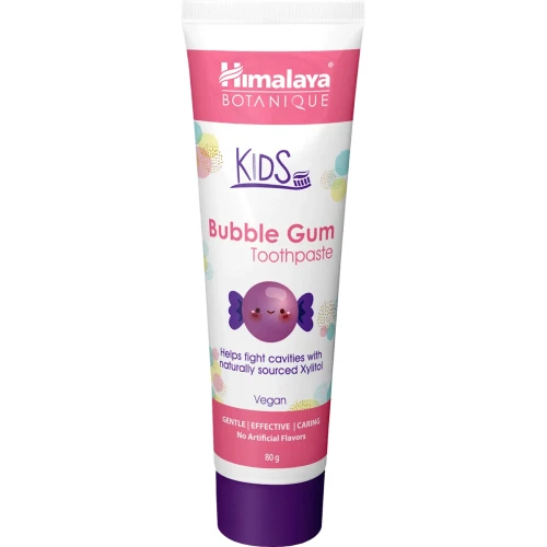 Himalaya Botanique Kids Bubble Gum Pasta do zębów dla dzieci, 80 g - Pasta bez fluoru