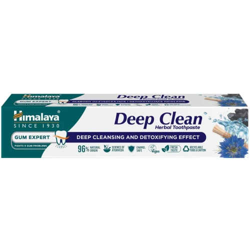 Himalaya Gum Expert Deep Clean Herbal Ziołowa pasta do zębów, 75 ml - Pasta z węglem
