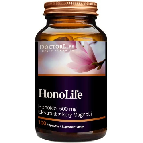 Doctor Life HonoLife, 100 kapsułek - Ekstrakt z magnolii lekarskiej wspiera dobry nastrój