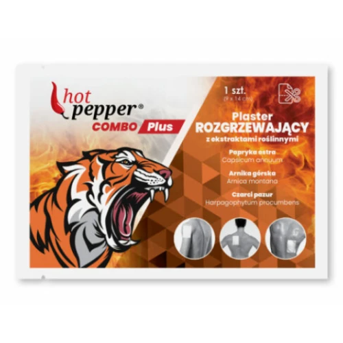 Hot Pepper Combo Plus Plaster rozgrzewający, 1 sztuka - Na napięcie mięśni, z arniką i kapsaicyną