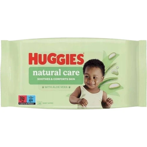 Huggies Natural Care Chusteczki nawilżane dla dzieci, 56 sztuk