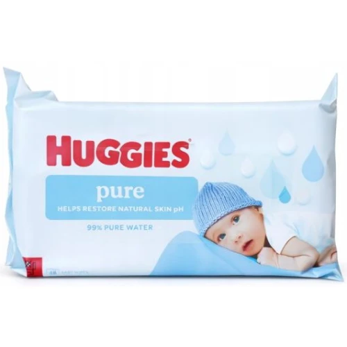 Huggies Pure Chusteczki nawilżane dla dzieci, 56 sztuk