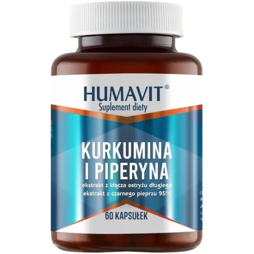 Humavit Kurkumina i Piperyna, 60 kapsułek - Wsparcie zdrowia stawów i trawienia