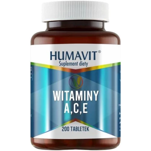 Humavit V Witaminy A,C,E, 200 tabletek - Na bazie drożdży piwowarskich
