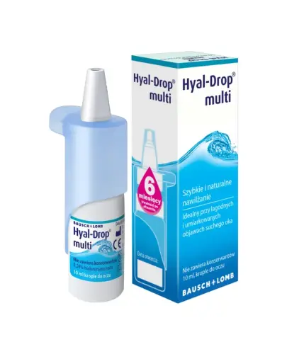 Hyal-Drop Multi krople do oczu, 10ml - Z kwasem hialuronowym bez środków konserwujących