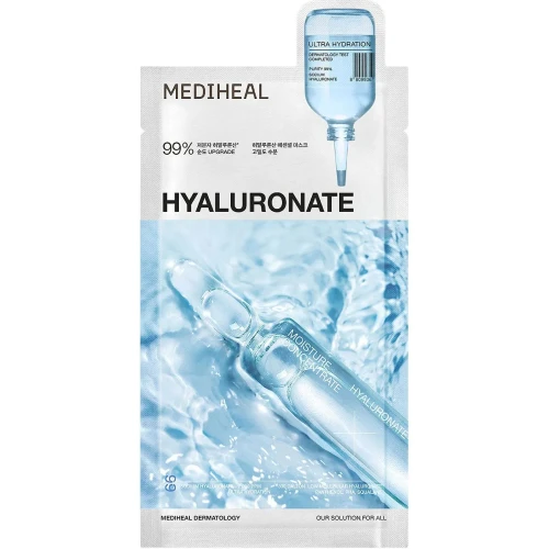 Mediheal Hyaluronate Essential Mask Ultra Hydration Głęboko nawilżająca maska w płachcie, 24 ml - Z kwasem hialuronowym i niacynamidem